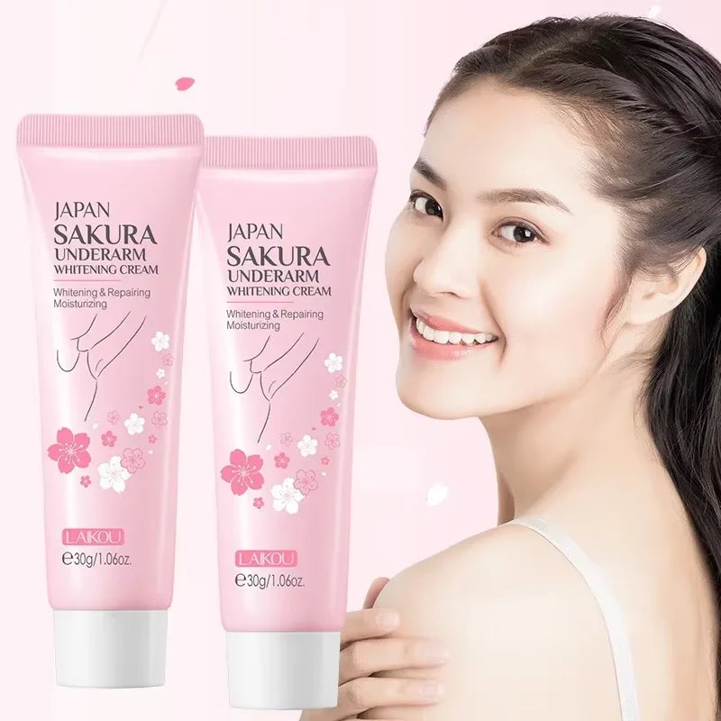 Laikou Sakura Underarm Cream Knee Buttocks Dark Skin Improve Melanin Pigmentation Korean Skin Care Product 30g