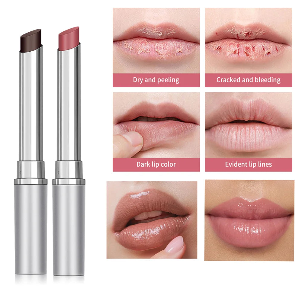 Honey Lipstick Tinted Lip Balm Lip Stain for All Skin Tones Moisturizing Nourishing Lipstick for Women Pack of Black & Pink