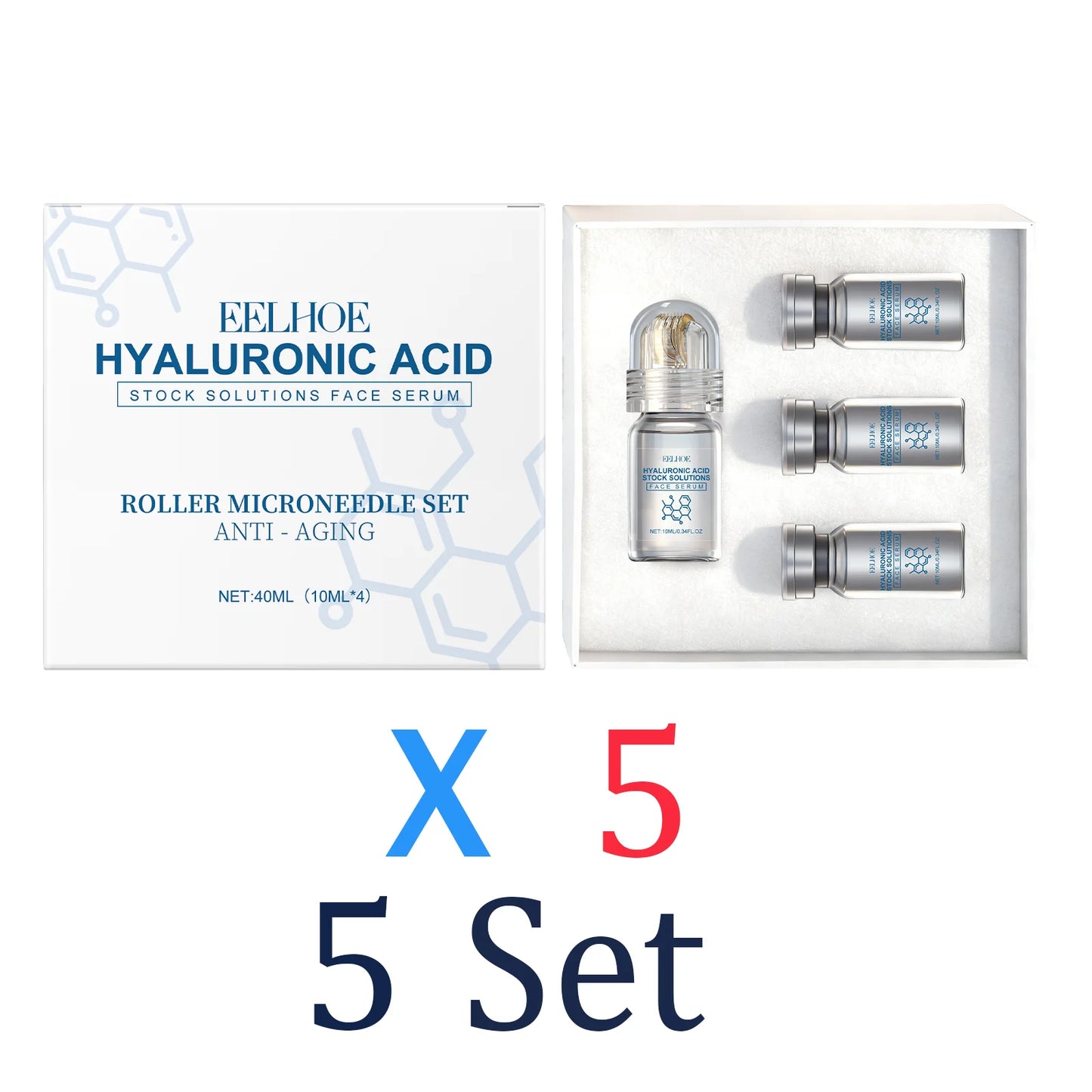 Niacinamide Microneedle serum Facial serum Kit 0.25mm Moisturizing Skin nourishing Winter skincare Face Roller Day cream 30ml