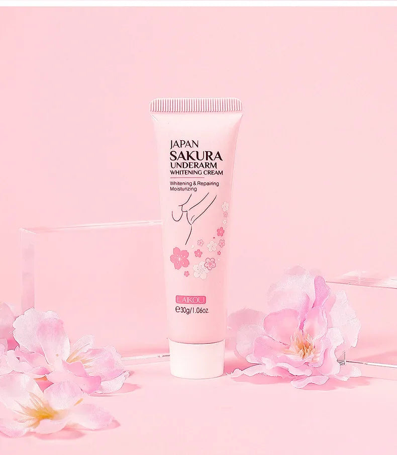 Laikou Sakura Underarm Cream Knee Buttocks Dark Skin  Improve Melanin Pigmentation Korean Skin Care Product 30g