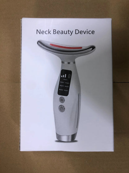 Portable 7 Colors LED Light Therapy Face Neck Massager 3 Gears Adjustable Gentle Vibration Anti Wrinkle Skin Tightening Lifting