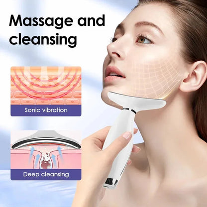 LED Face Sculptor — 7-Color Light Therapy & Vibration Massage Device